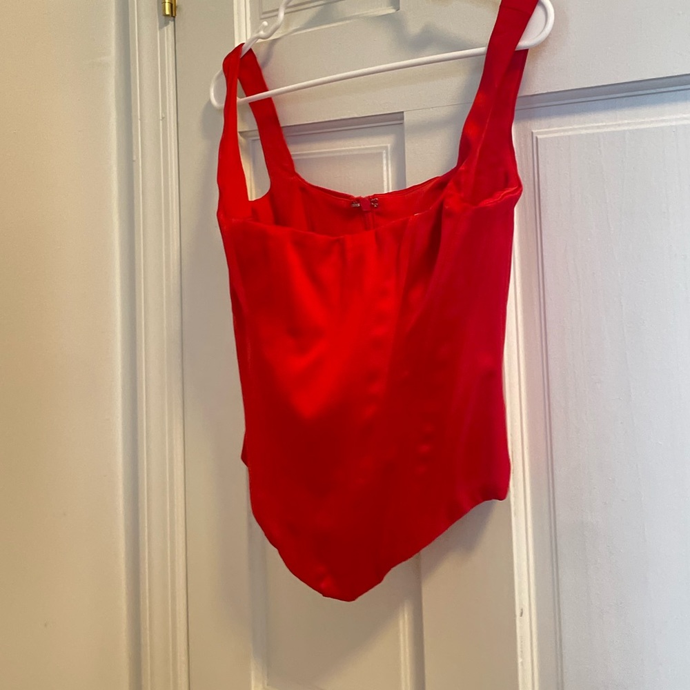 HOUSE OF CB Rafa Satin Longline Corset Top